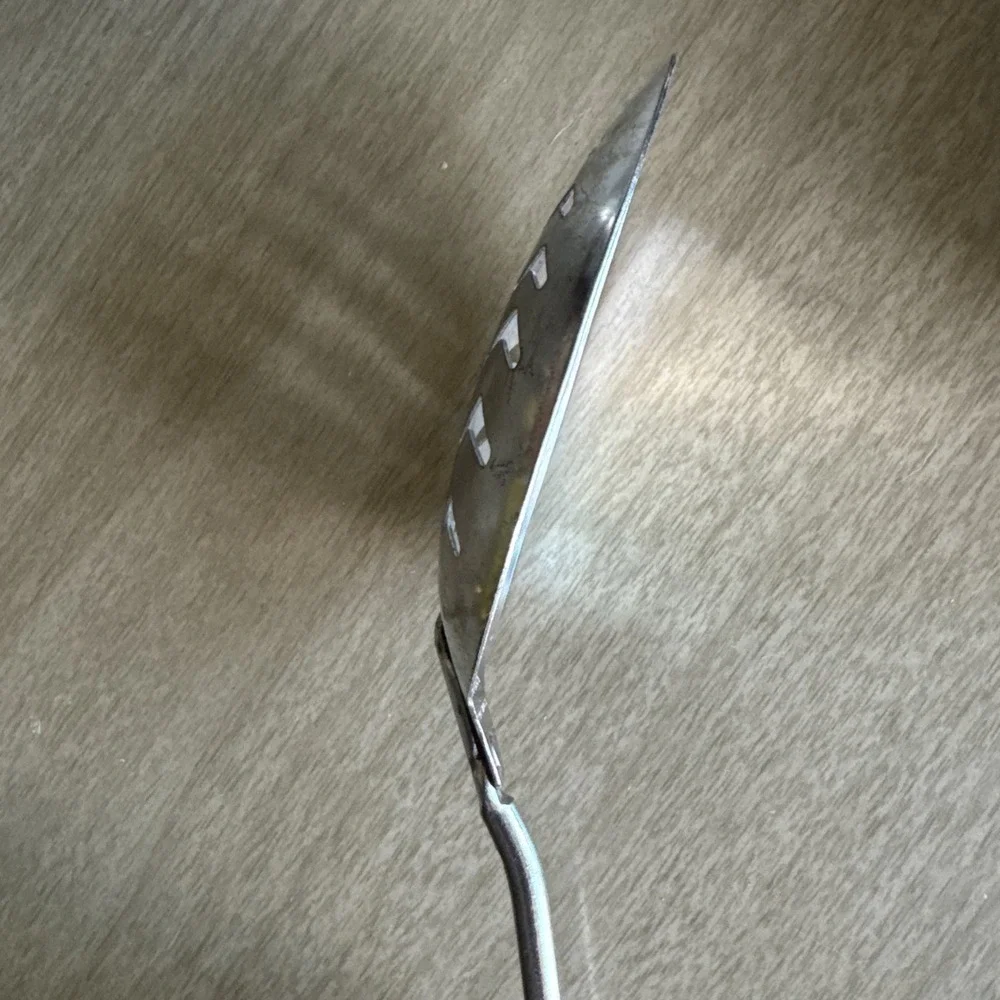 VTG Androck Chrome Plate Slotted Serving Spoon Utensil USA Stain Steel Prop